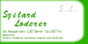 szilard loderer business card